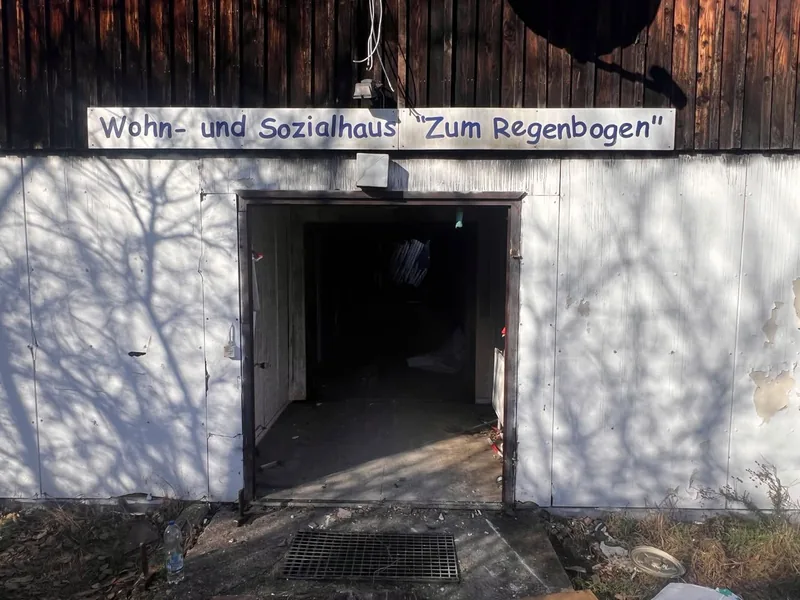 Entkernter Flur nach Brandschaden