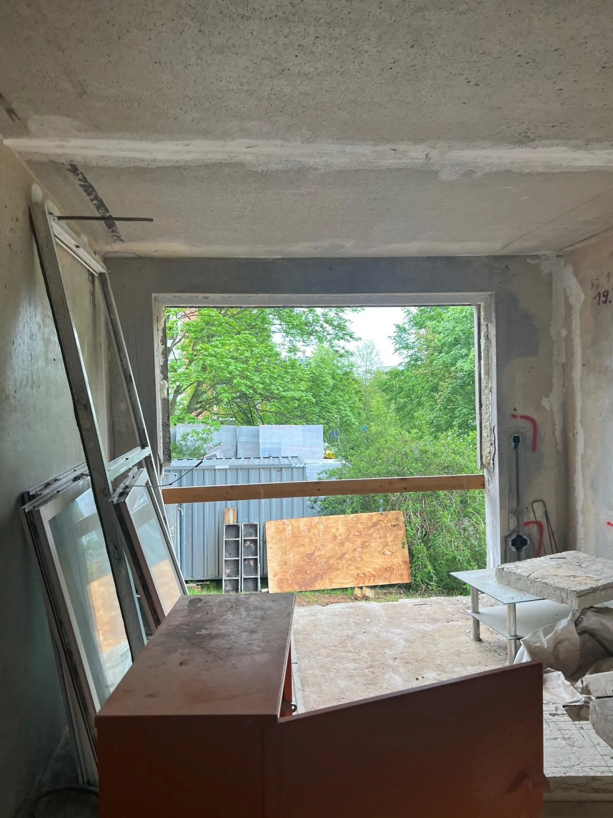 Ausgebaute Fensterelemente