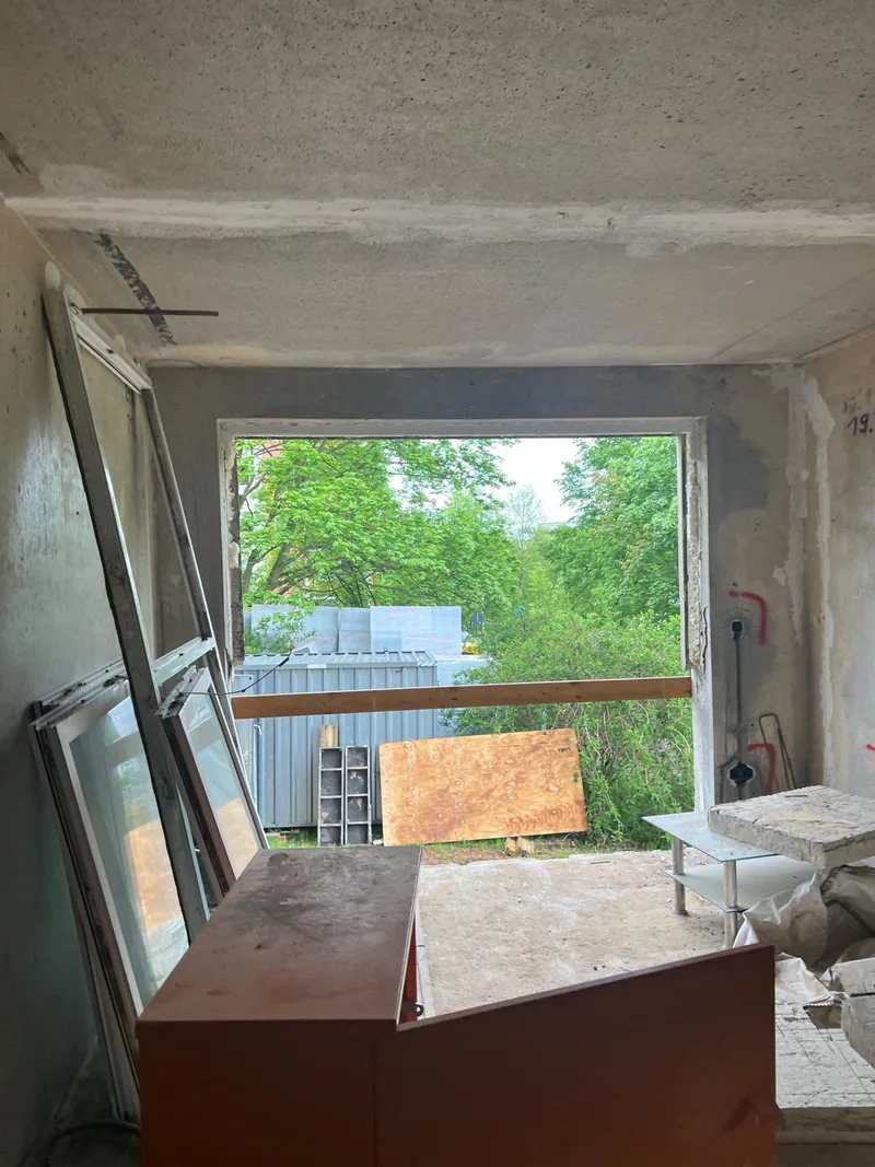 Ausgebaute Fensterelemente